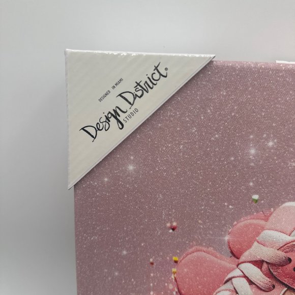 Design District Studio Pink Nike Dunk One Canvas Wall Art 14”x11” New - Picture 3 of 4